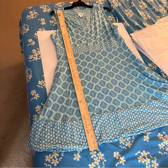 Sigrid Olsen Blue Patterned Dress XL - Picture 6 of 8